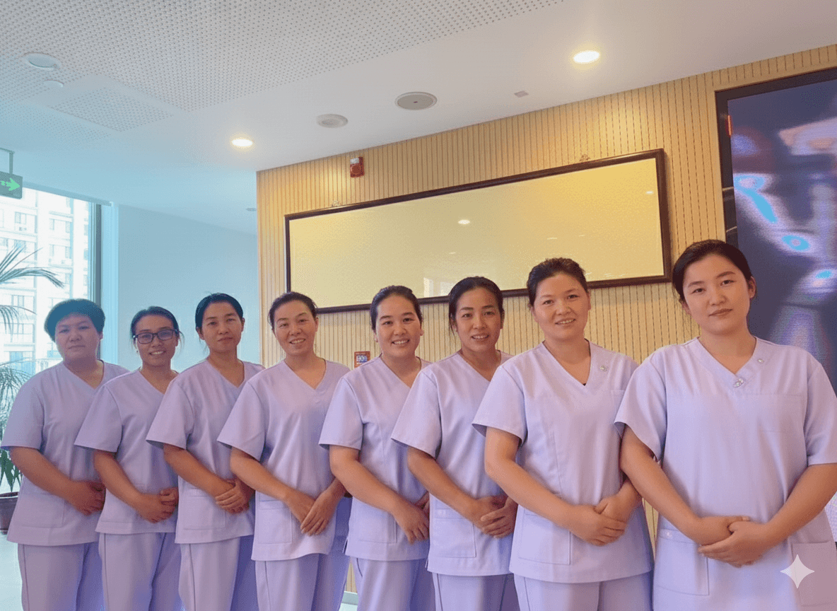 Professional Asian doula providing compassionate postpartum care